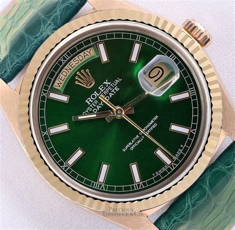 rolex groene leren band|Rolex band .